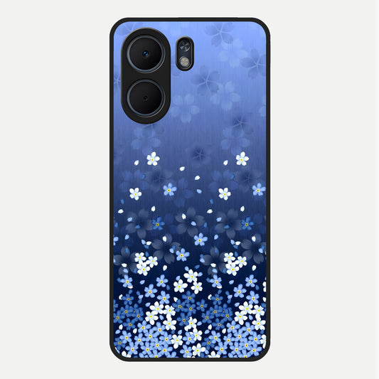  Blue Starry Glass Case For Oppo A5x 5G back cover – full design glossy printed glass finish