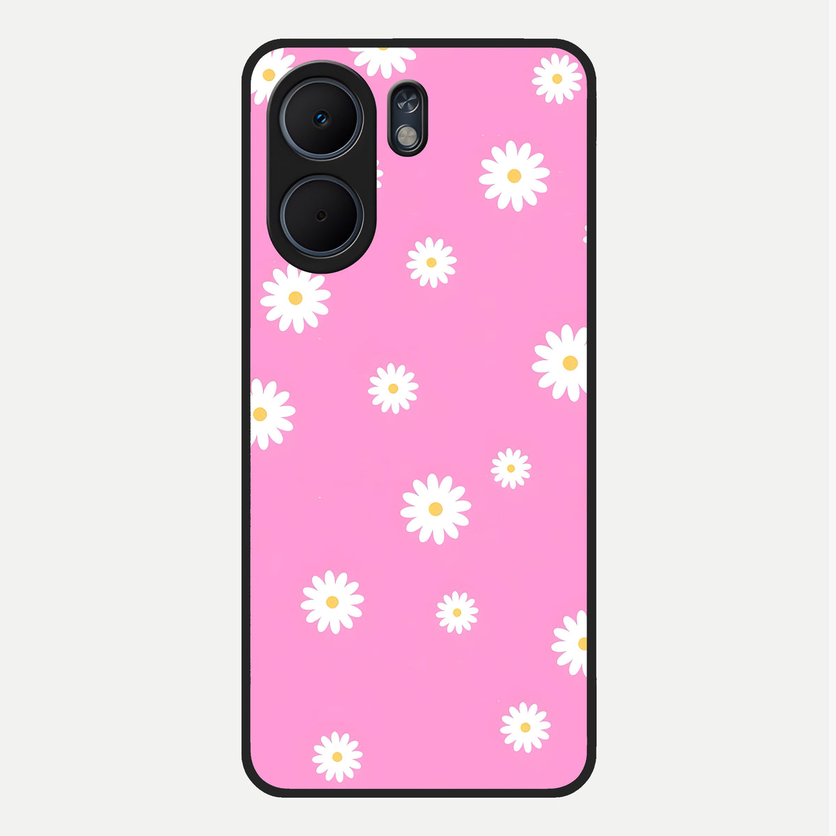  Bubblegum Daisy Pop Glass Case For Oppo A5x 5G back cover – full design glossy printed glass finish