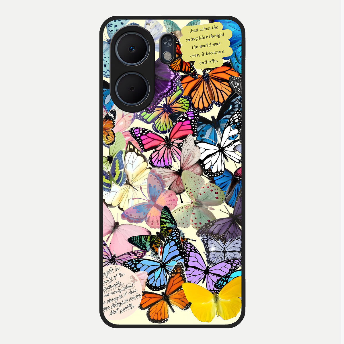  Butterflies Petal Dream Glass Case For Oppo A5x 5G back cover – full design glossy printed glass finish