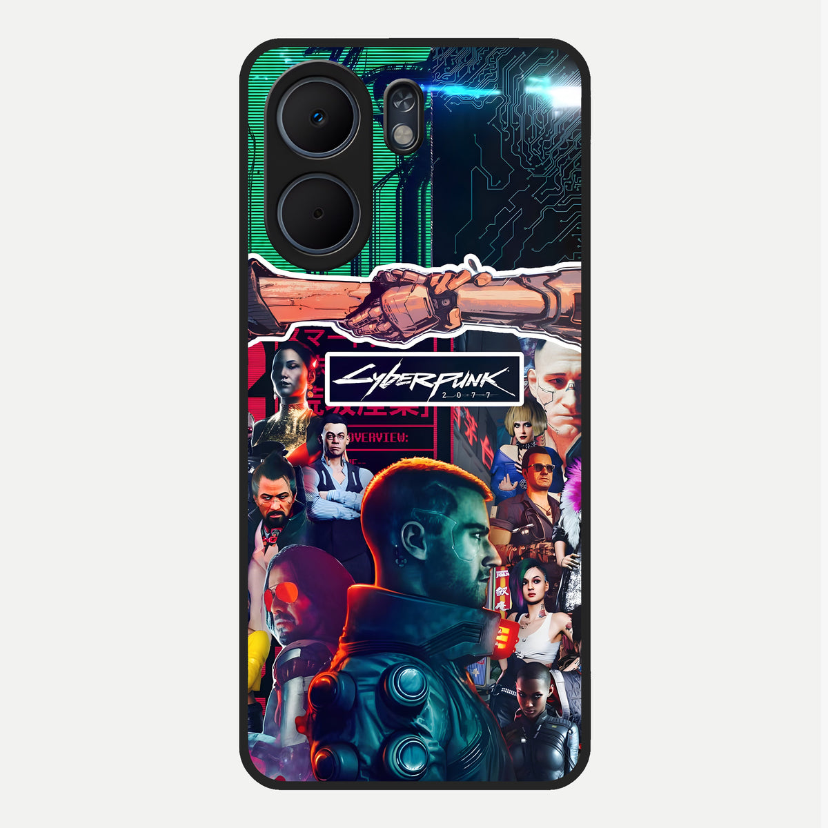  CYBERPUNK Legacy Glass Case For Oppo A5x 5G back cover – full design glossy printed glass finish