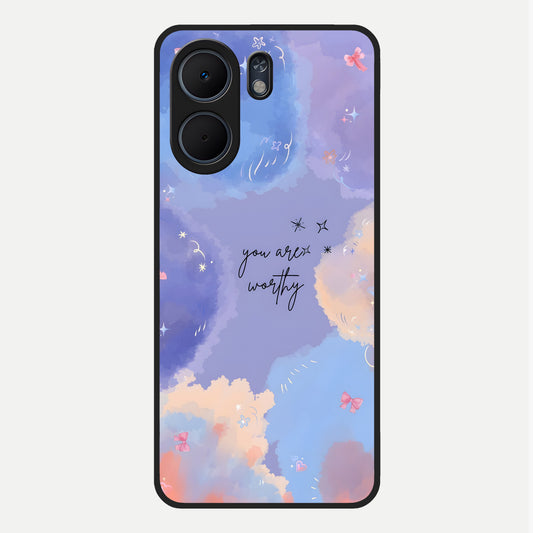  Celestial Cloud Magic Glass Case For Oppo A5x 5G back cover – full design glossy printed glass finish