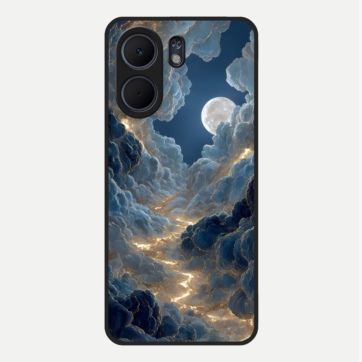  Celestial Cloud Road Glass Case For Oppo A5x 5G back cover – full design glossy printed glass finish