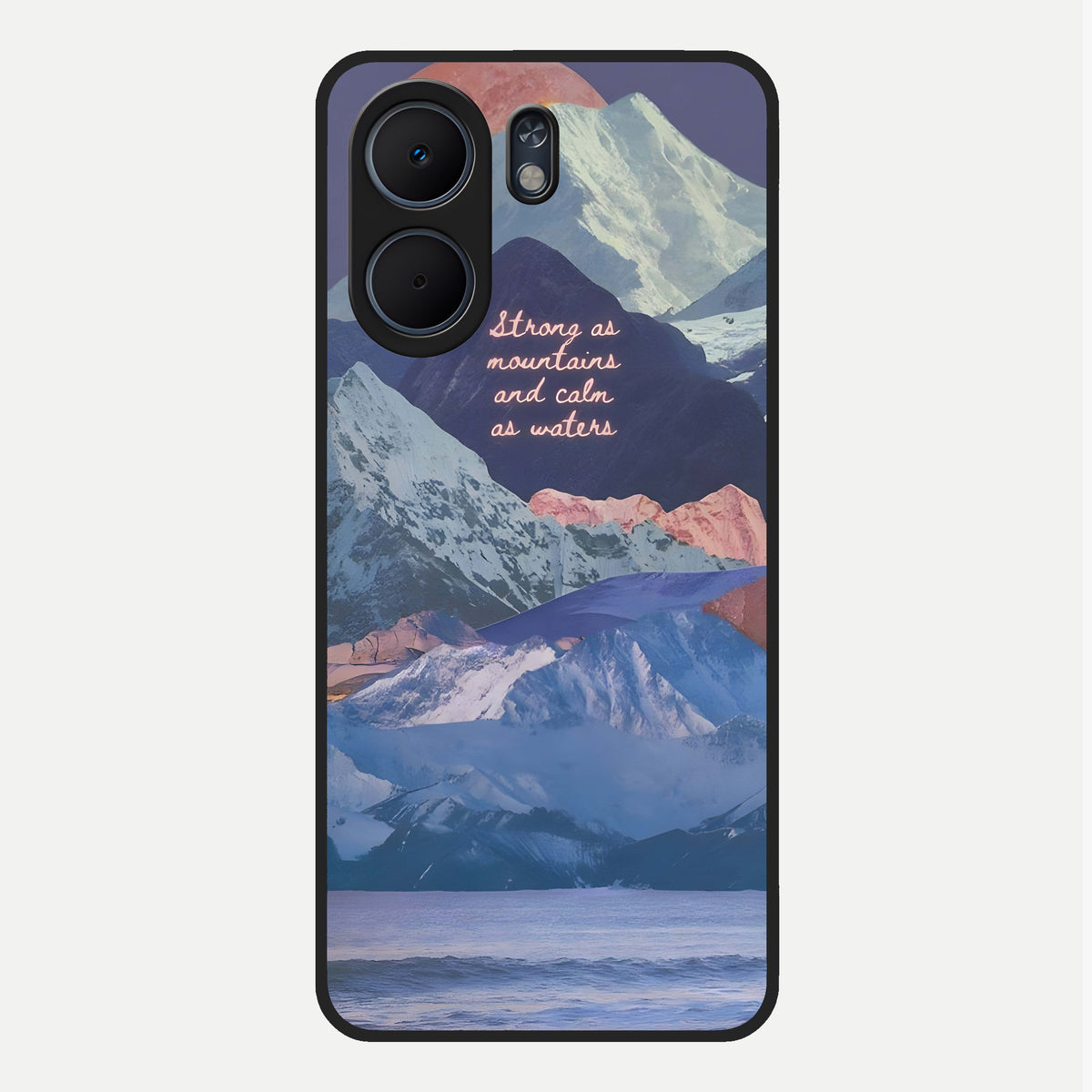  Celestial Mountain Calm Glass Case For Oppo A5x 5G back cover – full design glossy printed glass finish