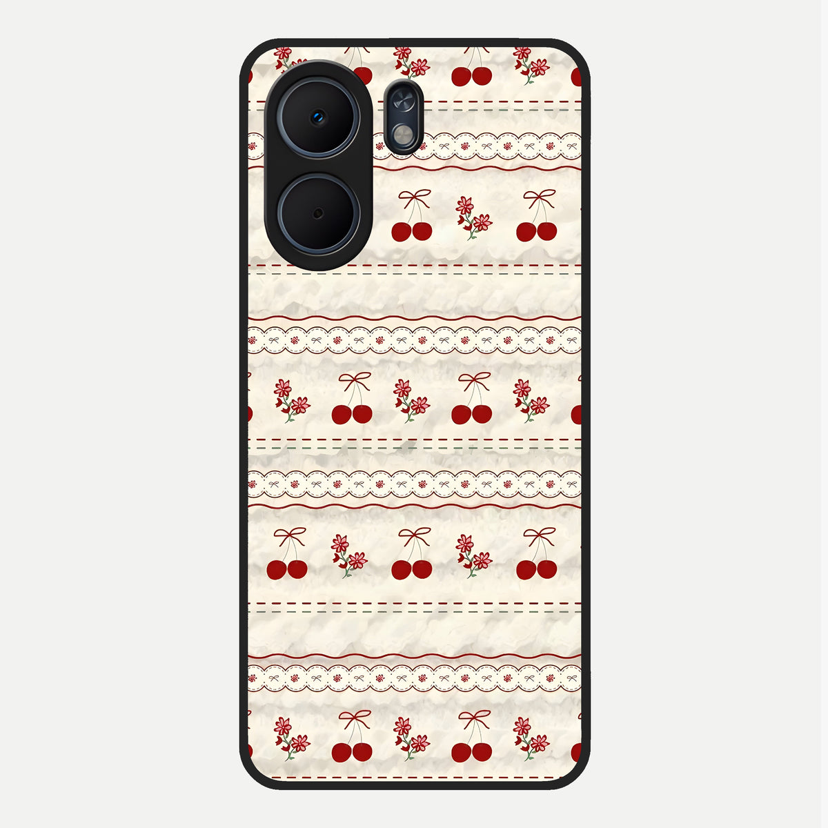  Cherry Bloom Charm Glass Case For Oppo A5x 5G back cover – full design glossy printed glass finish