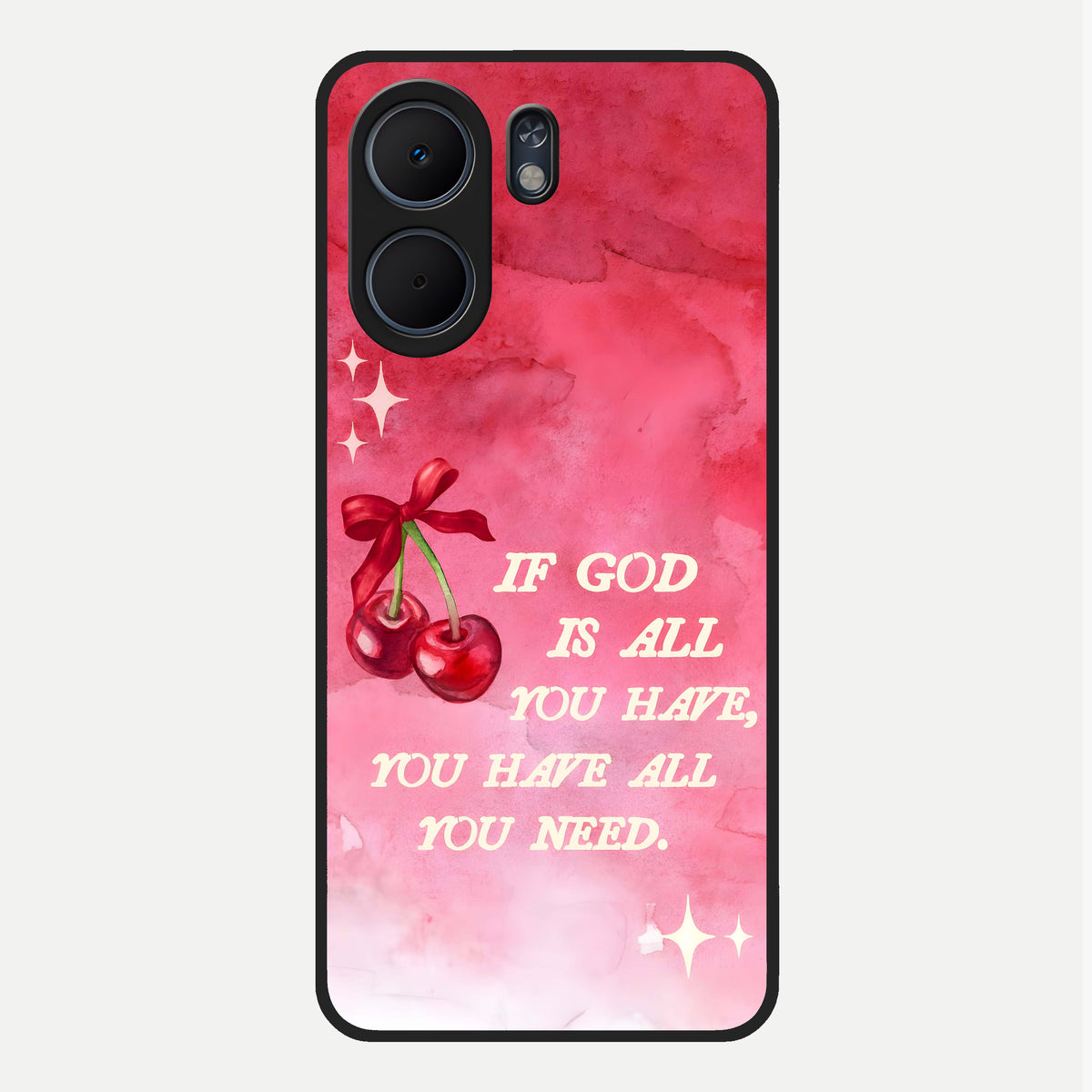  Cherry Quote Glass Case For Oppo A5x 5G back cover – full design glossy printed glass finish