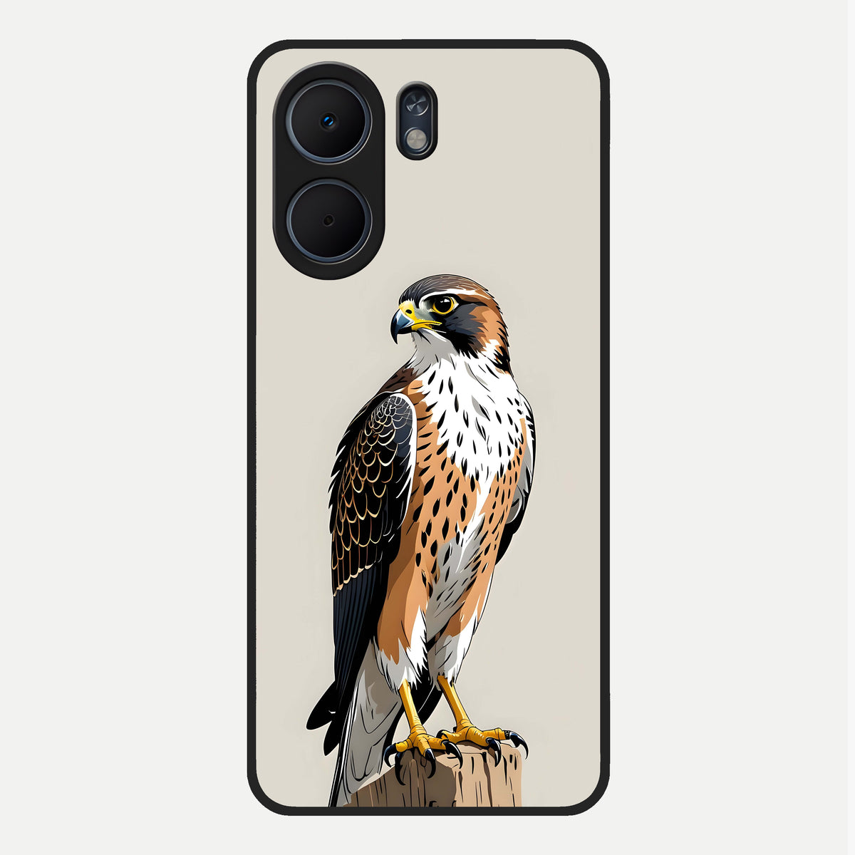  Clever Eagle Glass Case For Oppo A5x 5G back cover – full design glossy printed glass finish