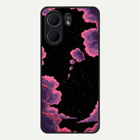  Cosmic Cloud Journey Glass Case For Oppo A5x 5G back cover – full design glossy printed glass finish