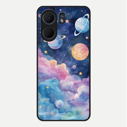  Cosmic Planet Dreams Glass Case For Oppo A5x 5G back cover – full design glossy printed glass finish