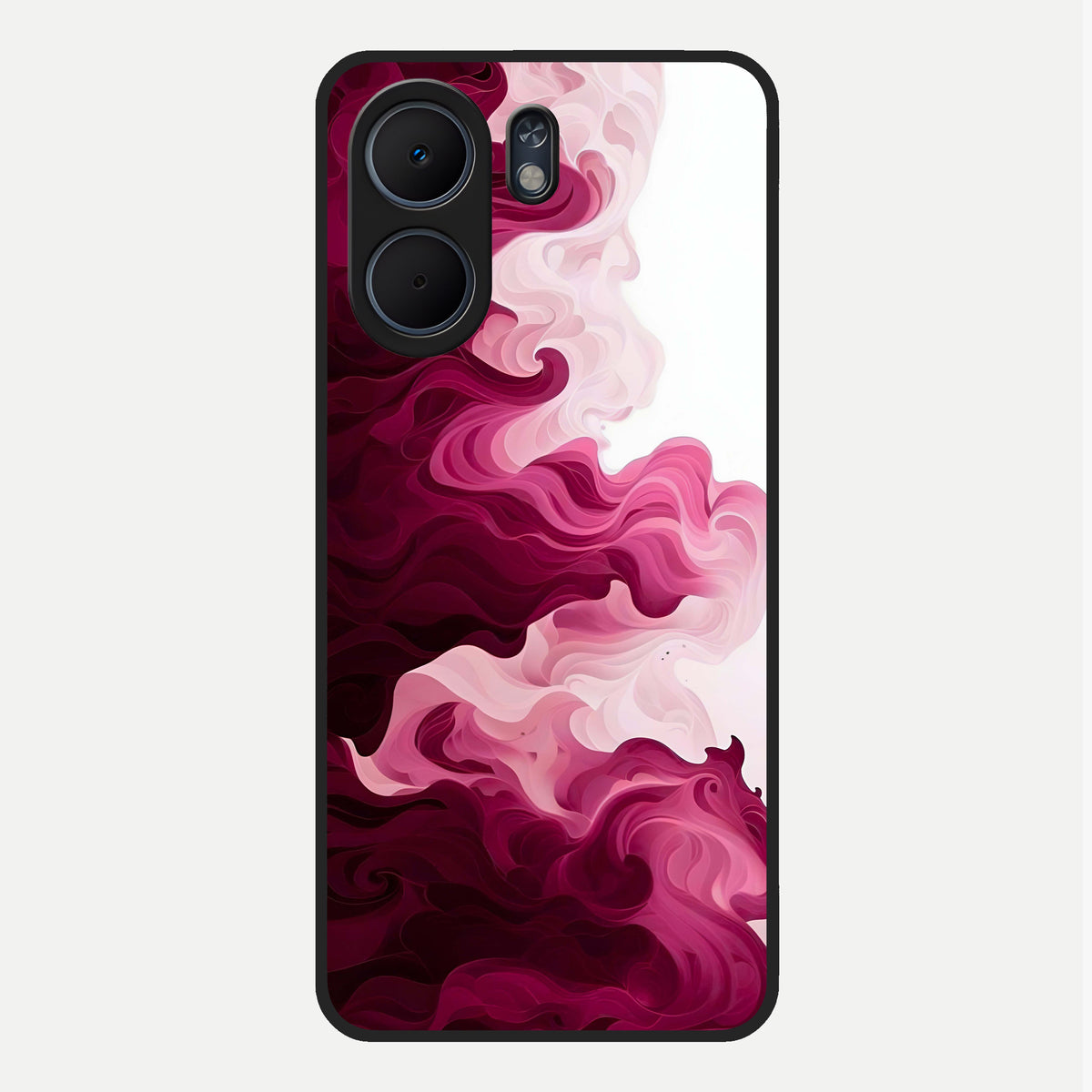  Crimson Wave Flow Glass Case For Oppo A5x 5G back cover – full design glossy printed glass finish