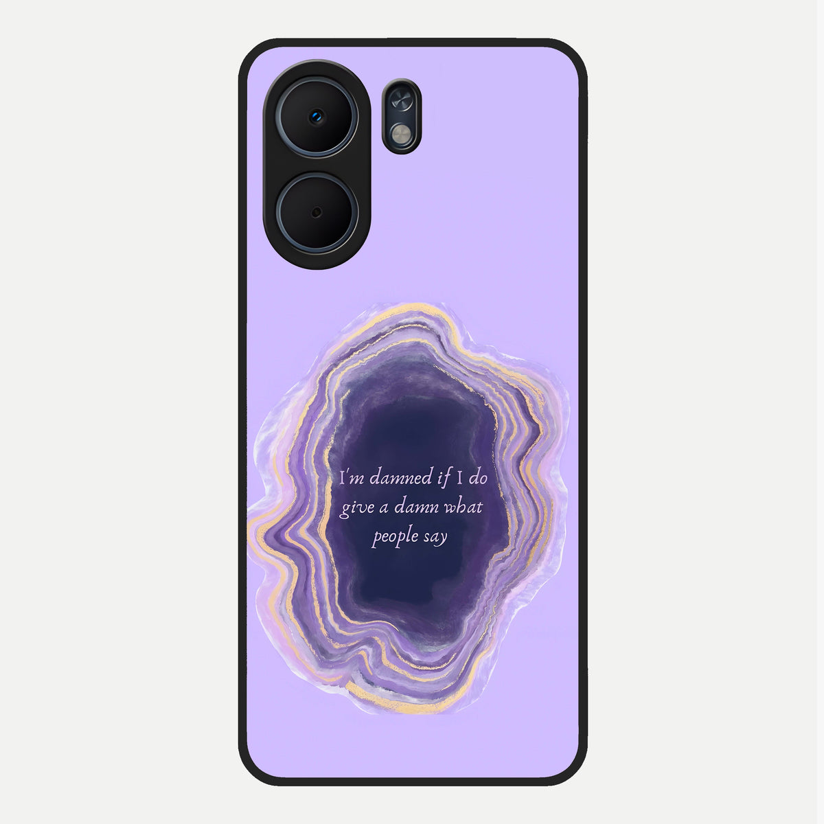  Damned People Quote Glass Case For Oppo A5x 5G back cover – full design glossy printed glass finish