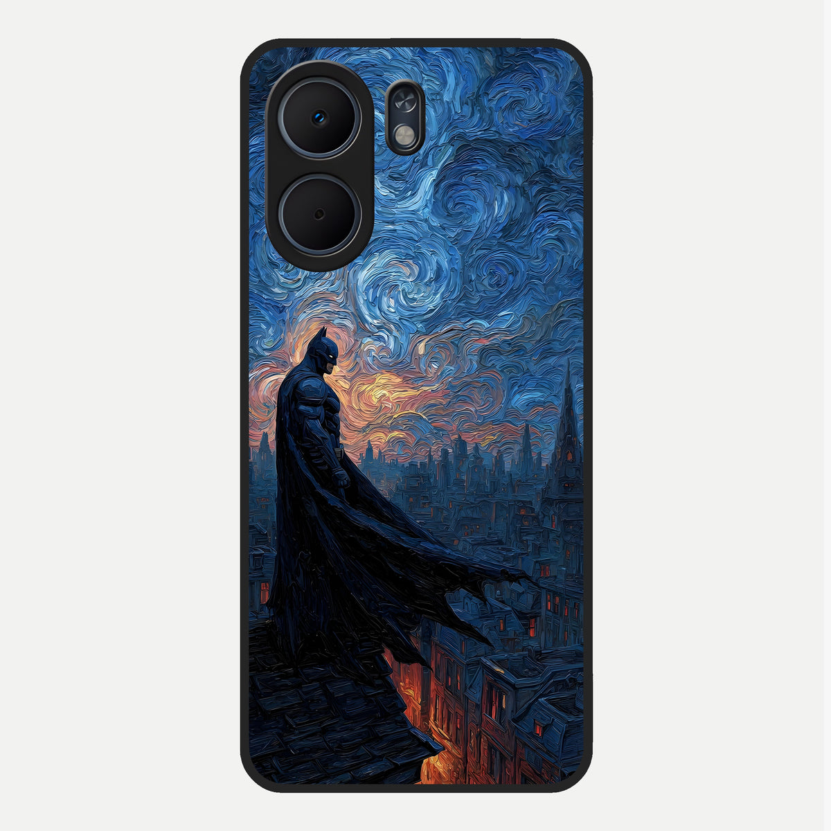  Dark Knight Dusk Glass Case For Oppo A5x 5G back cover – full design glossy printed glass finish