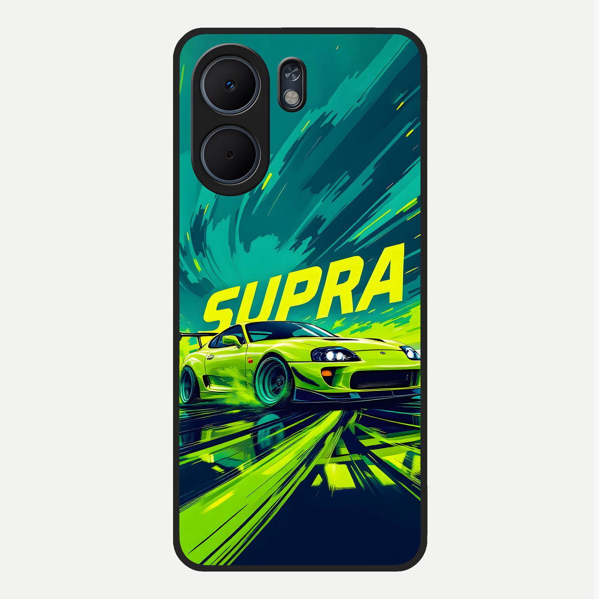  Electric Supra Thunder Glass Case For Oppo A5x 5G back cover – full design glossy printed glass finish