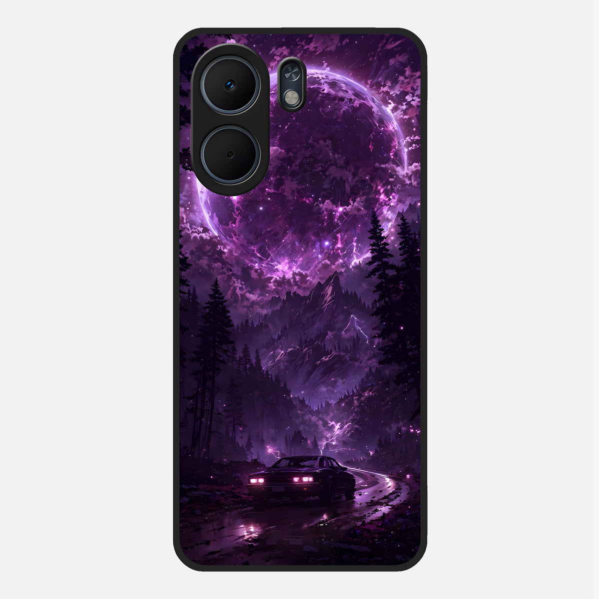  Eternal Cosmic Drive Glass Case For Oppo A5x 5G back cover – full design glossy printed glass finish