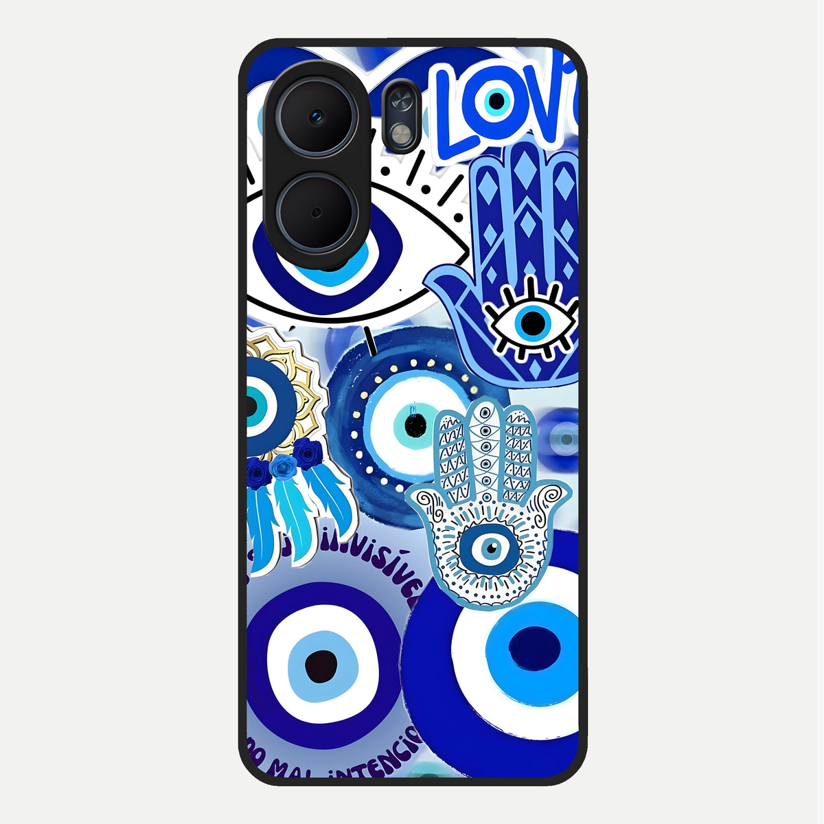  Evil Eyes Dream Glass Case For Oppo A5x 5G back cover – full design glossy printed glass finish