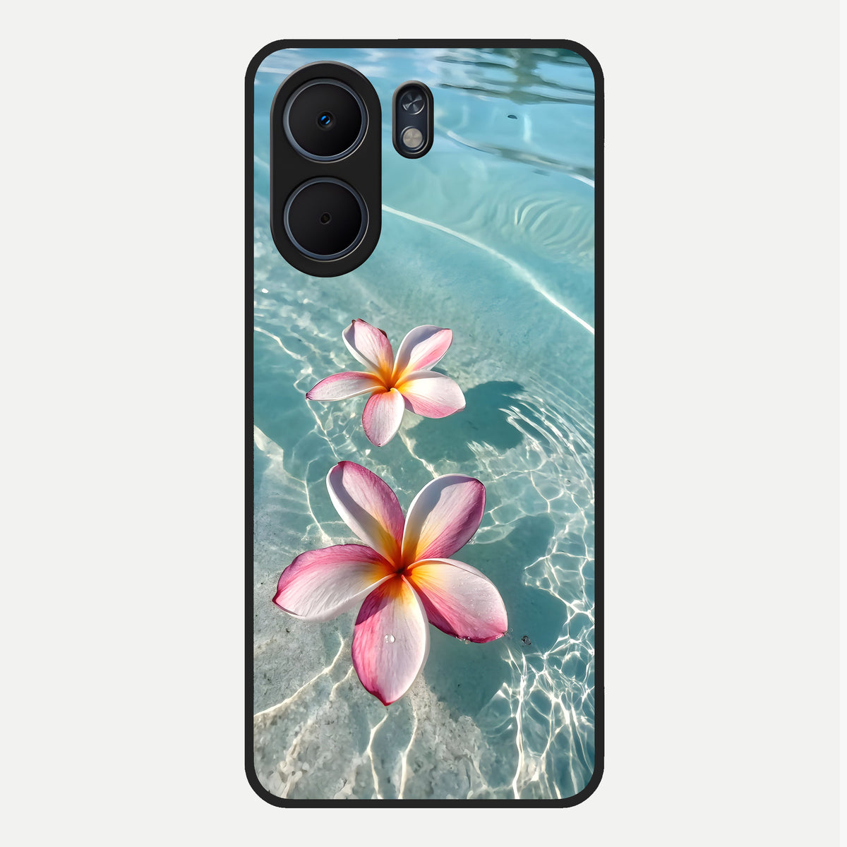  Floating Bloom Bliss Glass Case For Oppo A5x 5G back cover – full design glossy printed glass finish