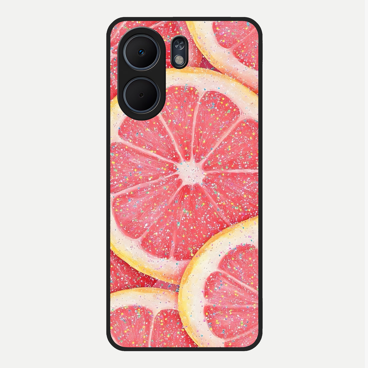  Glitter Grapefruit Glass Case For Oppo A5x 5G back cover – full design glossy printed glass finish