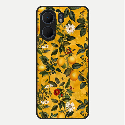  Golden Lemon Field Glass Case For Oppo A5x 5G back cover – full design glossy printed glass finish