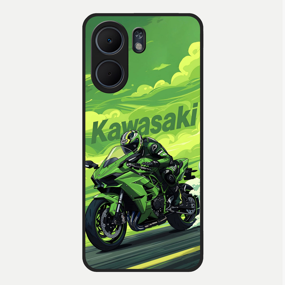  Greenery Sky Glass Case For Oppo A5x 5G back cover – full design glossy printed glass finish