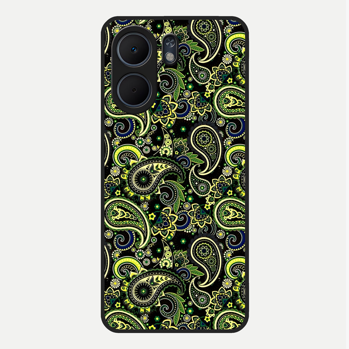  Green Lemon Glass Case For Oppo A5x 5G back cover – full design glossy printed glass finish
