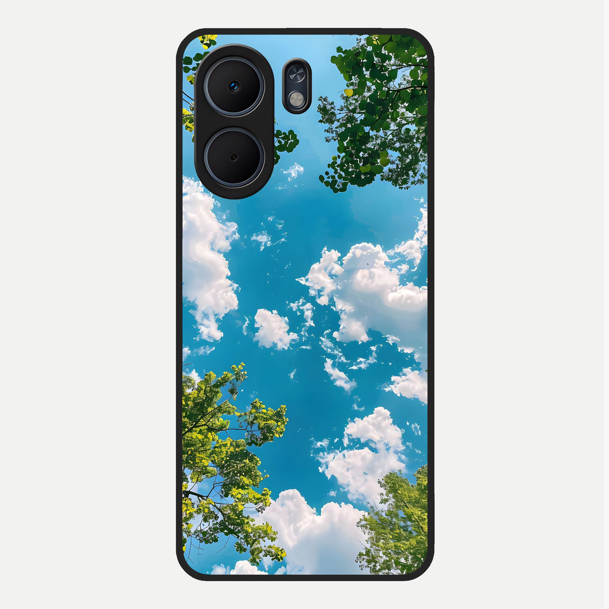  Green Moon Energy Glass Case For Oppo A5x 5G back cover – full design glossy printed glass finish