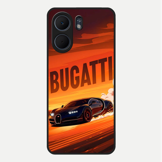  Inferno Bugatti Storm Glass Case For Oppo A5x 5G back cover – full design glossy printed glass finish