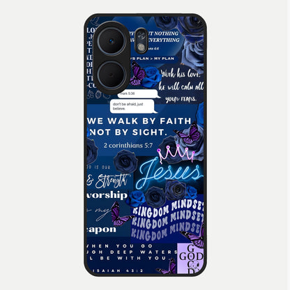  Kingdom Faith Glow Glass Case For Oppo A5x 5G back cover – full design glossy printed glass finish