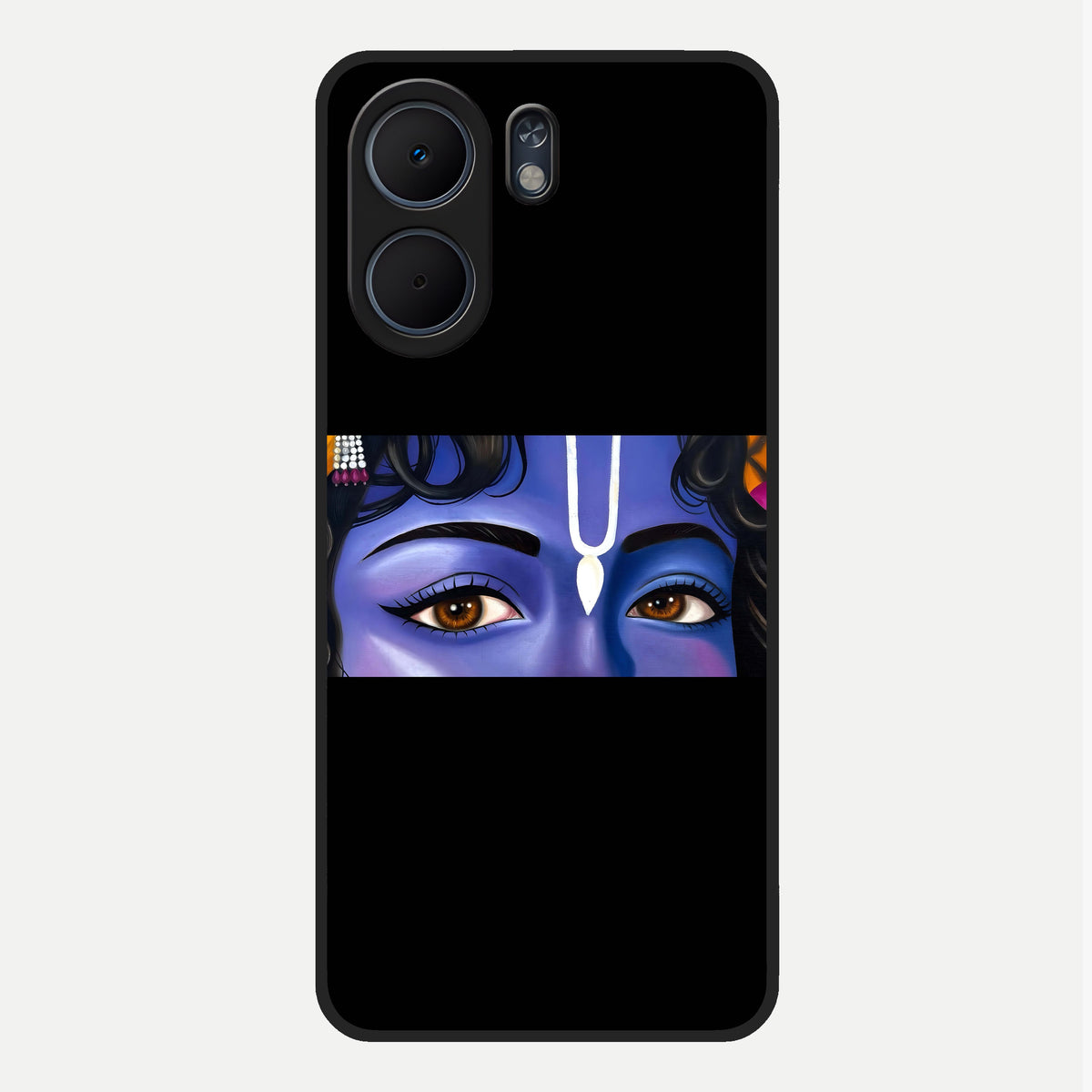  Krishna Eye Glass Case For Oppo A5x 5G back cover – full design glossy printed glass finish