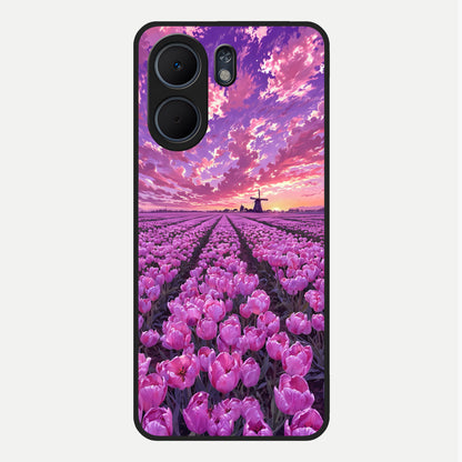  Lavender Dream Skies Glass Case For Oppo A5x 5G back cover – full design glossy printed glass finish