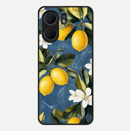  Lemon Dream Garden Glass Case For Oppo A5x 5G back cover – full design glossy printed glass finish