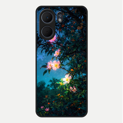  Midnight Bloom Glow Glass Case For Oppo A5x 5G back cover – full design glossy printed glass finish