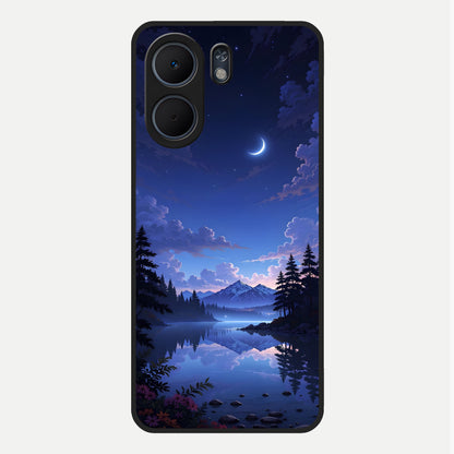  Midnight Lake Peace Glass Case For Oppo A5x 5G back cover – full design glossy printed glass finish