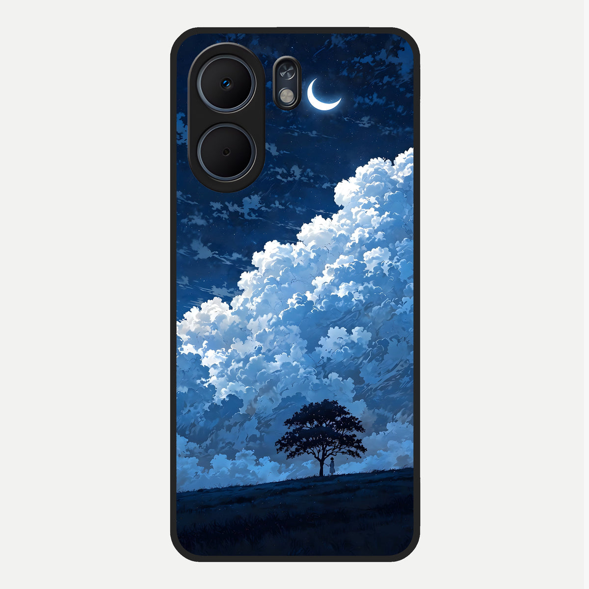  Midnight Sky Serenity Glass Case For Oppo A5x 5G back cover – full design glossy printed glass finish