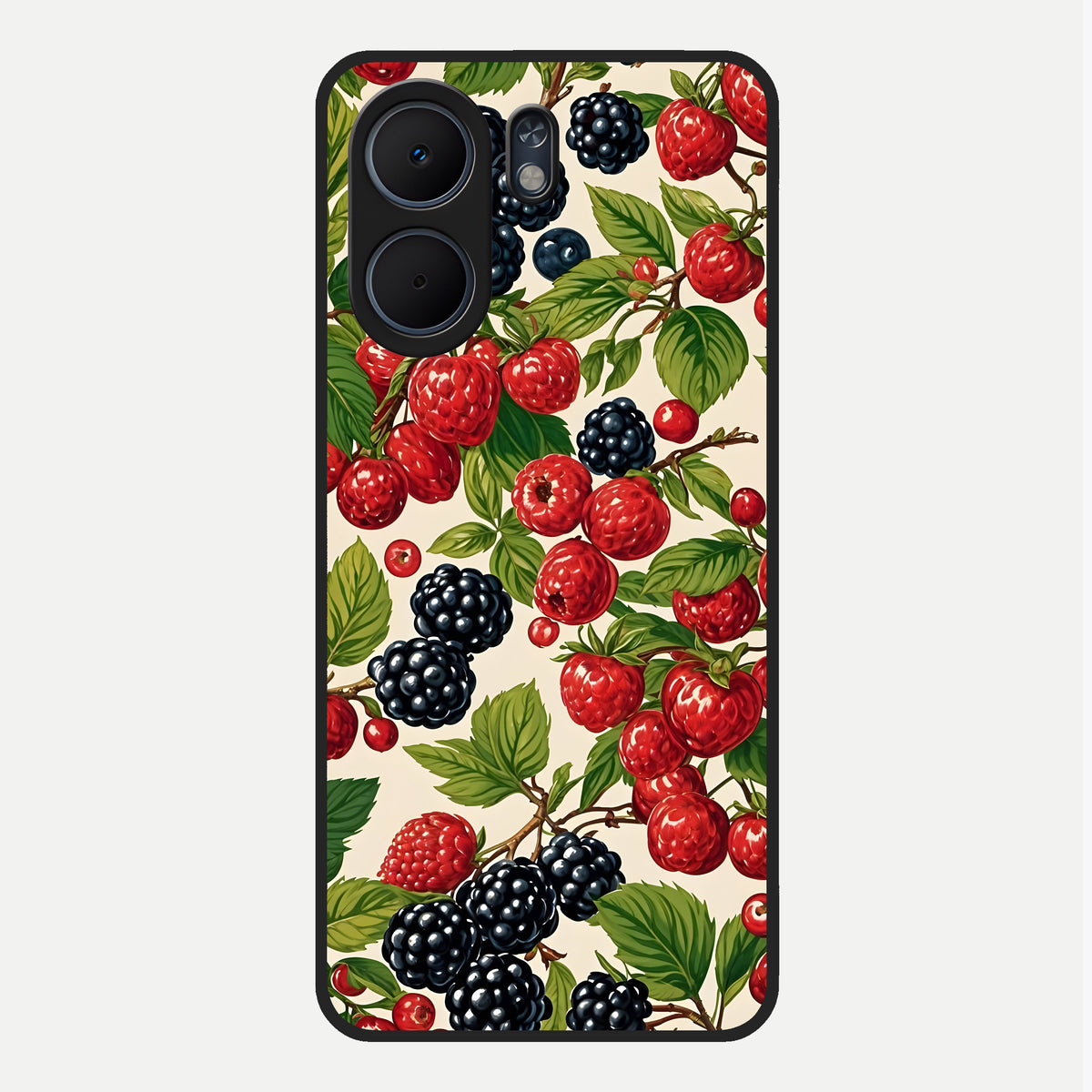  Mixed Berry Collage Glass Case For Oppo A5x 5G back cover – full design glossy printed glass finish
