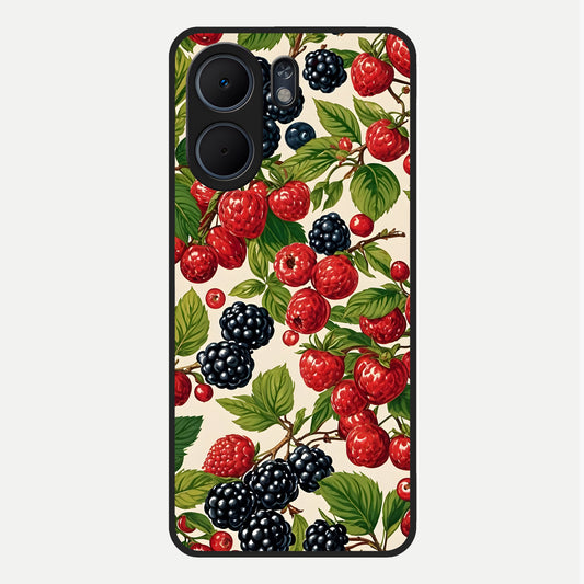  Mixed Berry Collage Glass Case For Oppo A5x 5G back cover – full design glossy printed glass finish