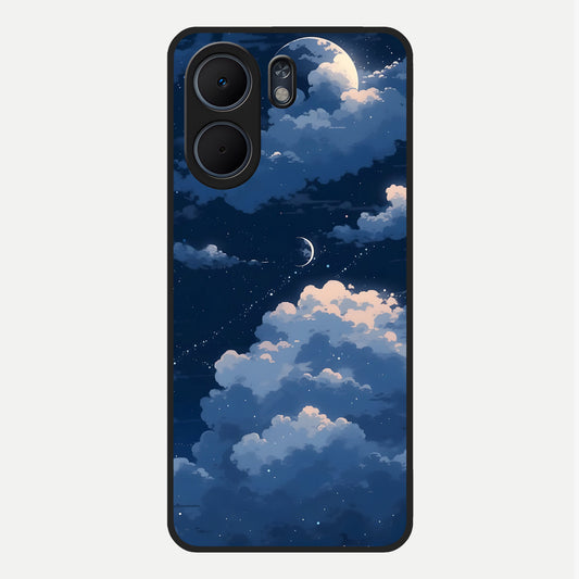  Moon Dream Haze Glass Case For Oppo A5x 5G back cover – full design glossy printed glass finish