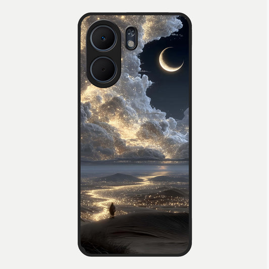  Moonlight Spark Path Glass Case For Oppo A5x 5G back cover – full design glossy printed glass finish