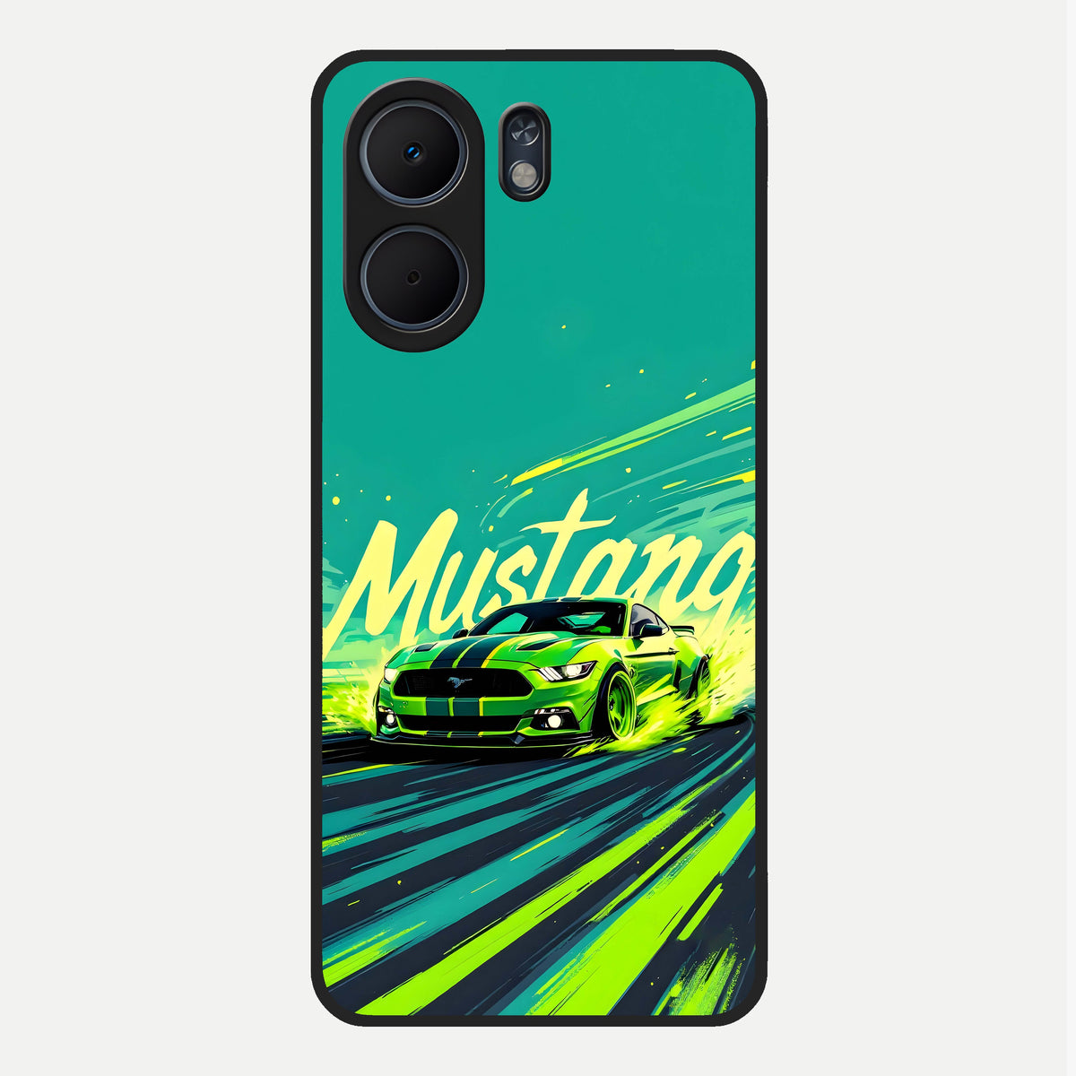  Mustang Bang Glass Case For Oppo A5x 5G back cover – full design glossy printed glass finish