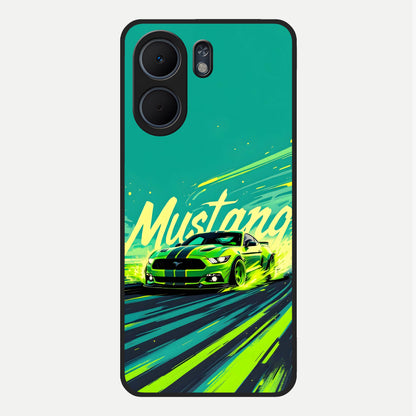  Mustang Bang Glass Case For Oppo A5x 5G back cover – full design glossy printed glass finish