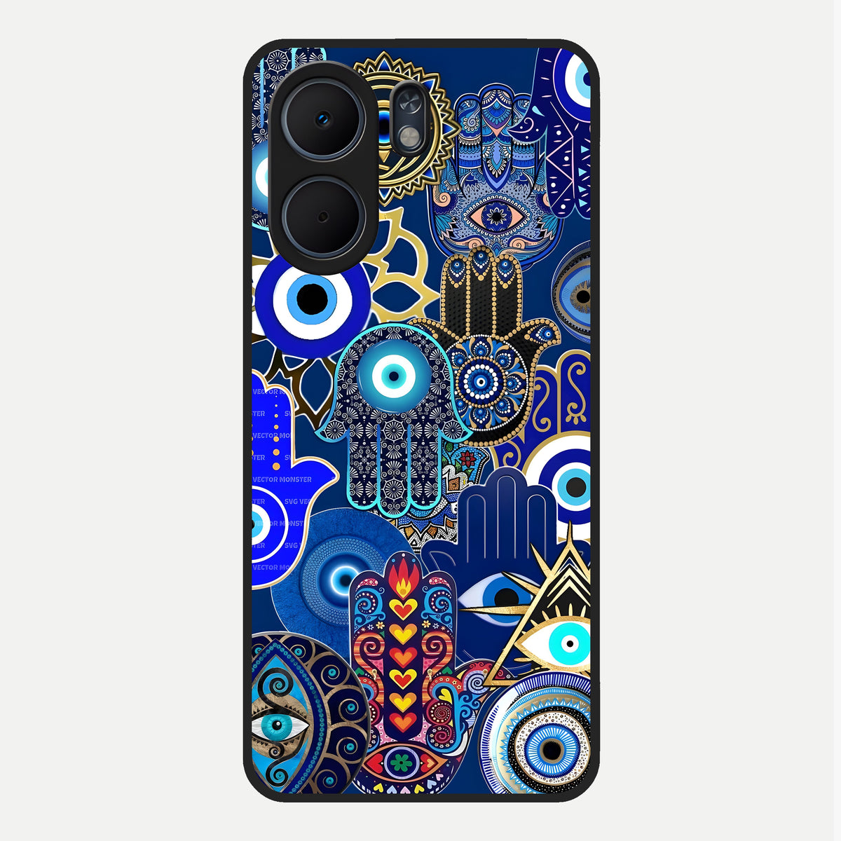 Mystic Palm Guard Glass Case For Oppo A5x 5G back cover – full design glossy printed glass finish