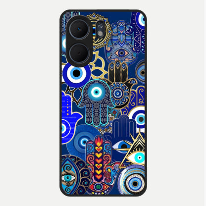  Mystic Palm Guard Glass Case For Oppo A5x 5G back cover – full design glossy printed glass finish