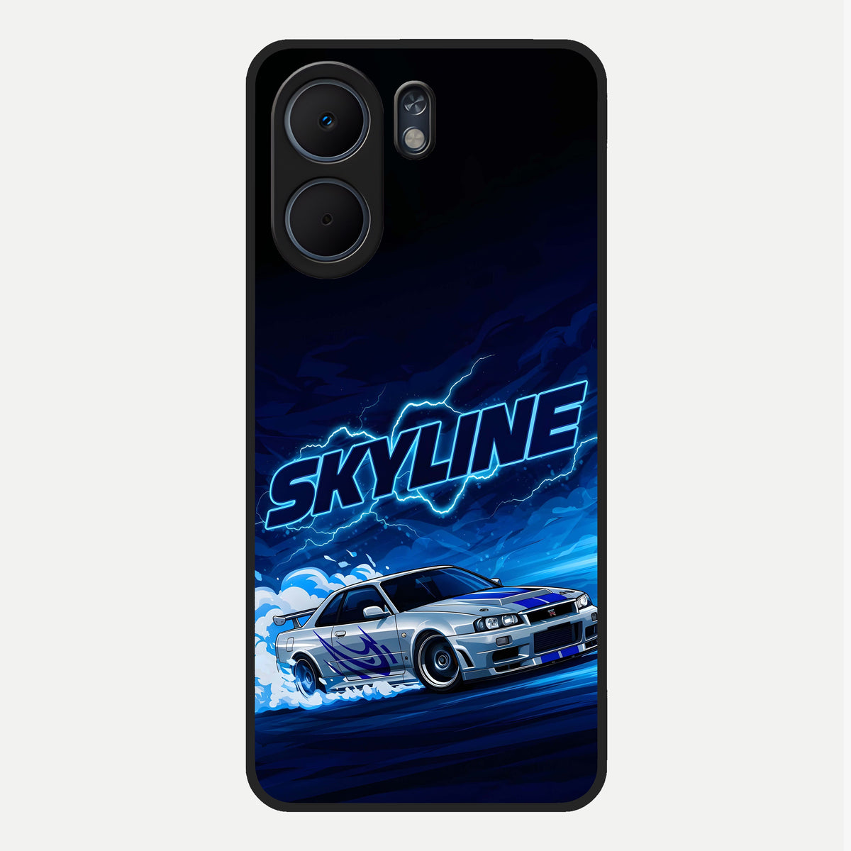  Neon Drift Beast Glass Case For Oppo A5x 5G back cover – full design glossy printed glass finish