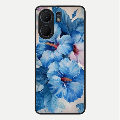  Ocean Hibiscus Grace Glass Case For Oppo A5x 5G back cover – full design glossy printed glass finish