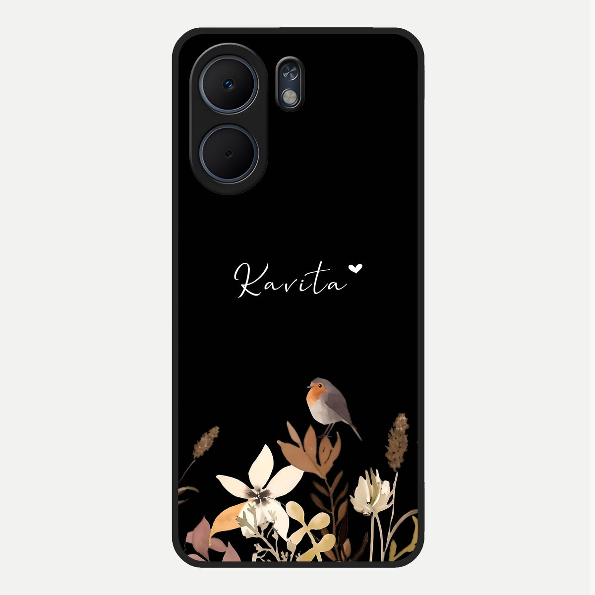  Quiet Garden Tune Custom Name Glass Case For Oppo A5x 5G back cover – full design glossy printed glass finish