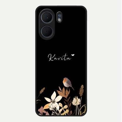  Quiet Garden Tune Custom Name Glass Case For Oppo A5x 5G back cover – full design glossy printed glass finish