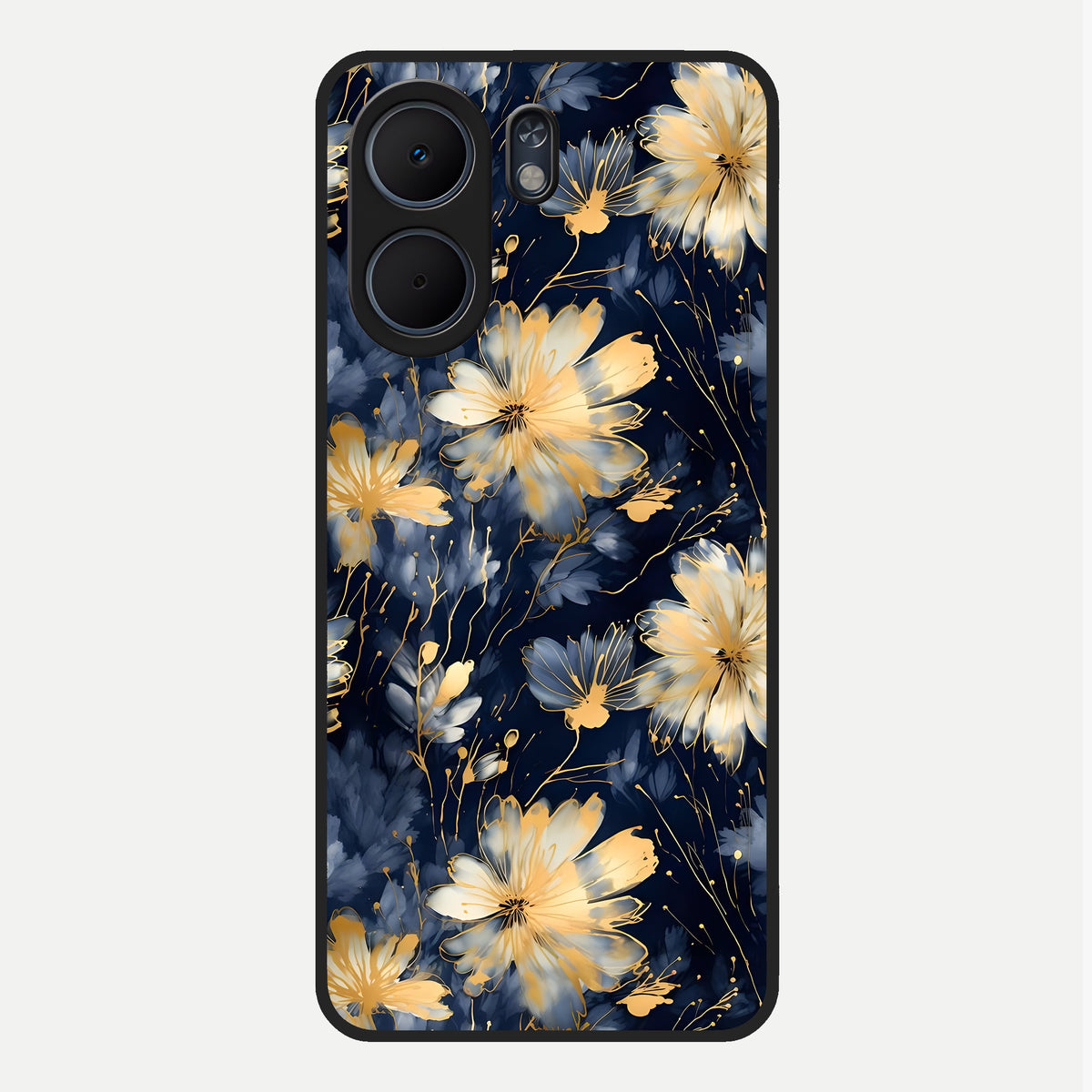  Royal Petal Dream Glass Case For Oppo A5x 5G back cover – full design glossy printed glass finish