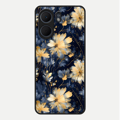  Royal Petal Dream Glass Case For Oppo A5x 5G back cover – full design glossy printed glass finish