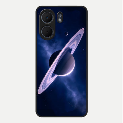  Saturn Ring Mystique Glass Case For Oppo A5x 5G back cover – full design glossy printed glass finish