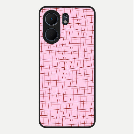  Soft Grid Bliss Glass Case For Oppo A5x 5G back cover – full design glossy printed glass finish