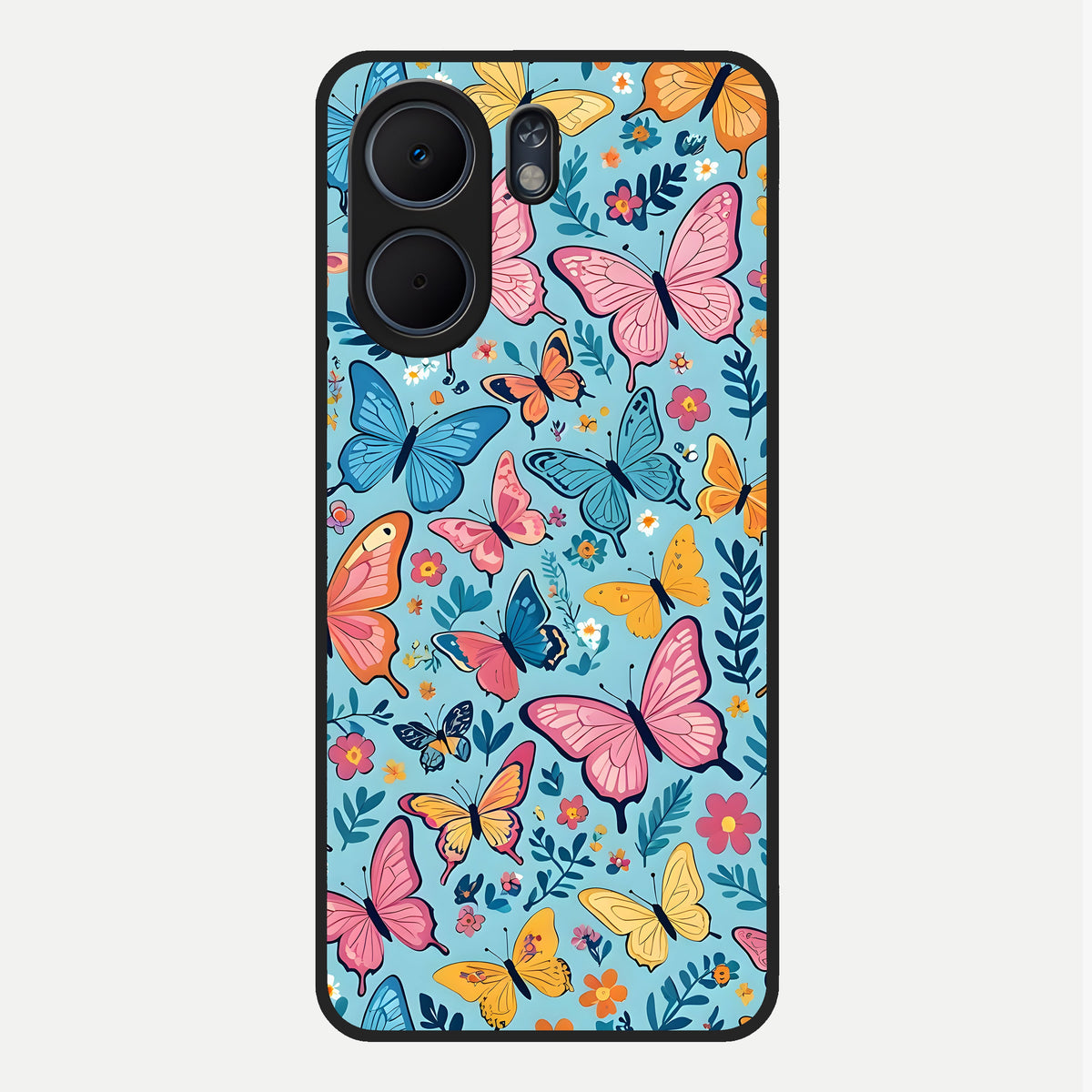  Spring Wing Garden Glass Case For Oppo A5x 5G back cover – full design glossy printed glass finish