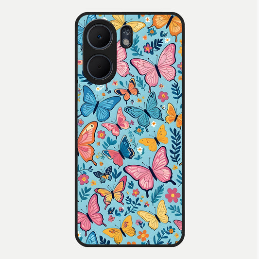  Spring Wing Garden Glass Case For Oppo A5x 5G back cover – full design glossy printed glass finish